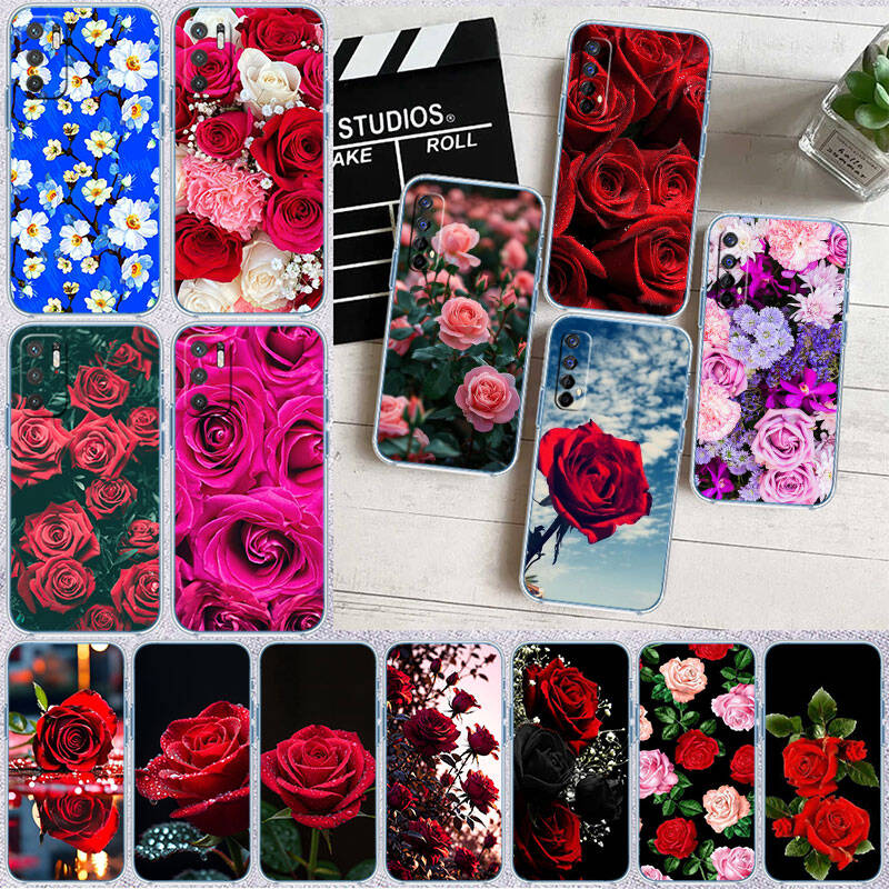 MH131 Roses Flower Case for Motorola E7 G6 G7 G8 G9 Plus Power Play G10 G20 G04 E30 E40 E22 E20 E13 E15 G22 G23 G05 G75 G35 G55