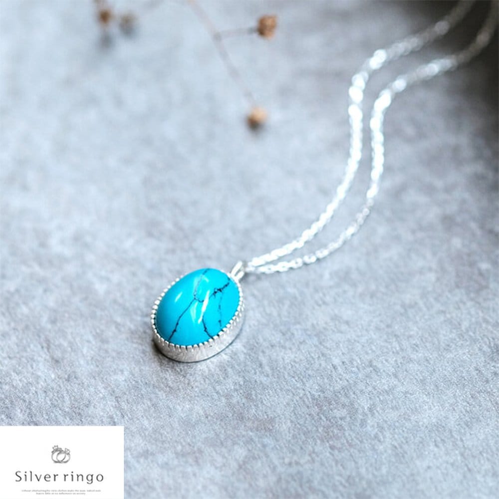 Silver 925 December Birthstone Necklace Turquoise