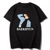 Korean Popular Clothes Playera Kpop Baekhyun Graphic T Shirts Unisex Tshirt Short Sleeve Women Unisexs Y2k Clothing
