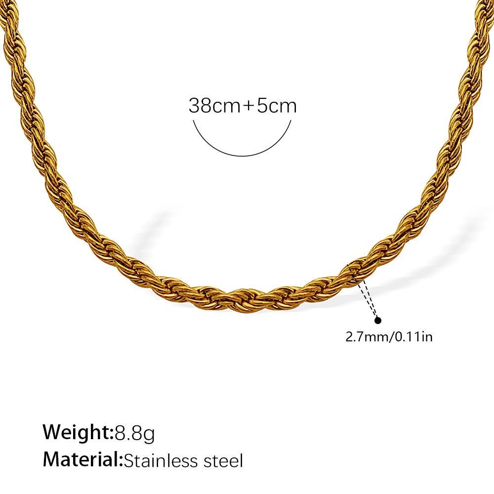 Retro Necklace Women S High-End Sense Simple Style Diverse Design Chain Stainless Steel Gold Necklace