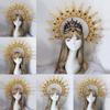 Baroque Luxury Hair Hoop Headwear Gothic Crown Material Package Goddess Pearl Headband Hair Accs for Women Photo