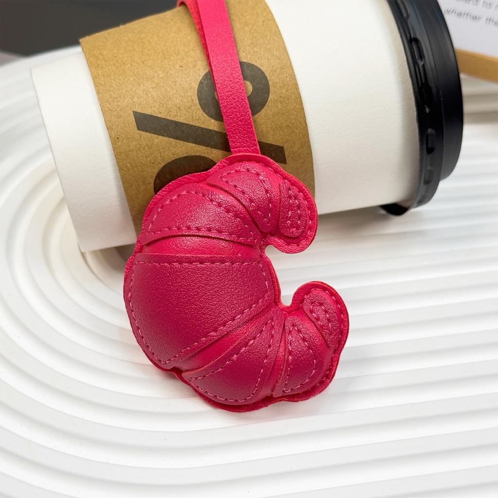 Croissant Bag Charm Pendant Aesthetic Purse Charms Aesthetic keychains Keyring for Women Backpack Purse Handbag Decors