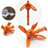 Folding Design Marine Kayak Anchor Kit Aluminum Zinc Zinc Alloy Kayak Anchor Rope Kit  Canoe