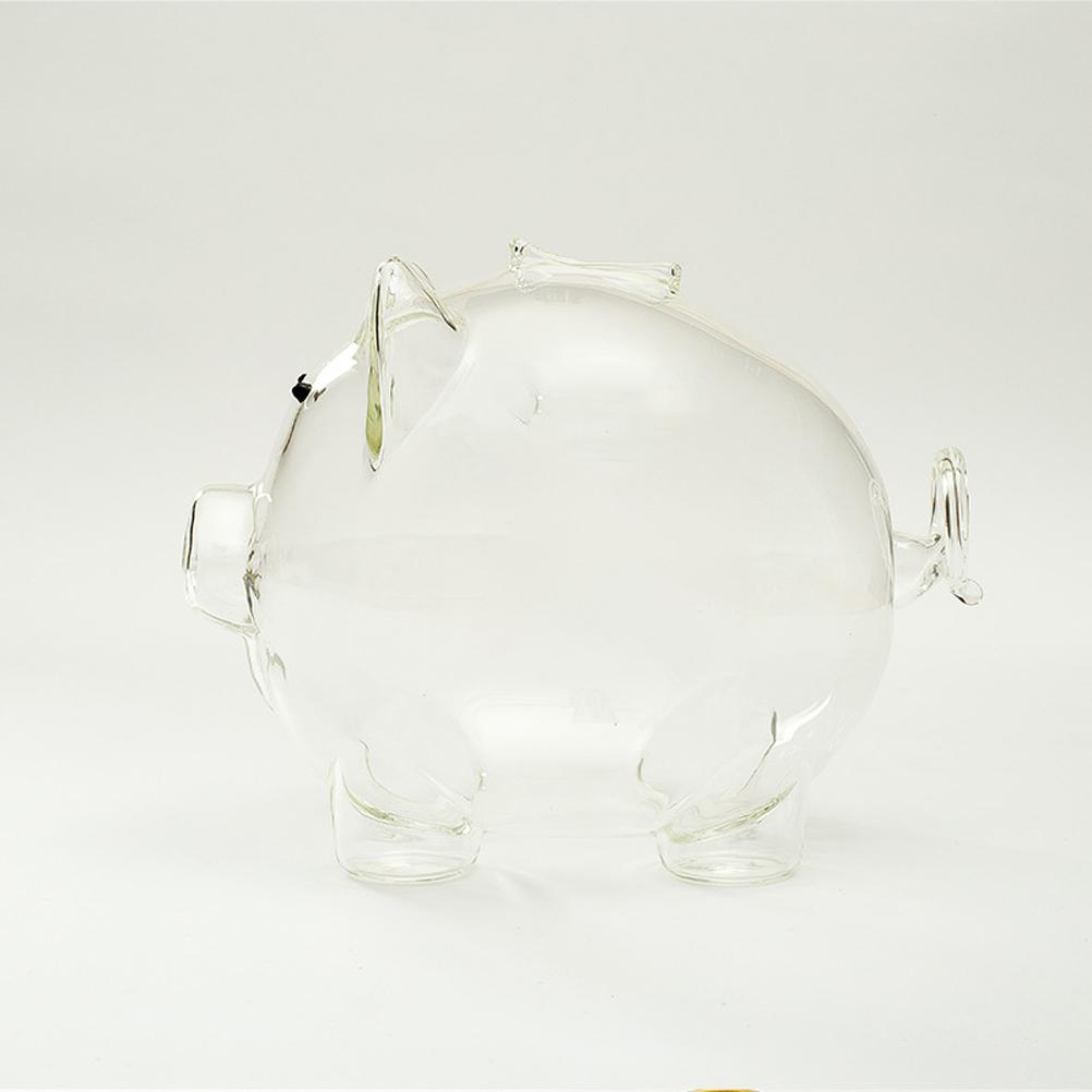 Korean TV Piggy Bank Money Pot High Borosilicate Glass Cute Pig Saving Pot Children Gift Home Ornaments