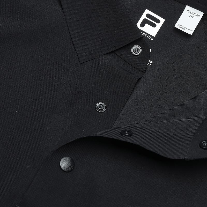 New FILA Polo Shirt Men's Pitch Black A11M423132FBK