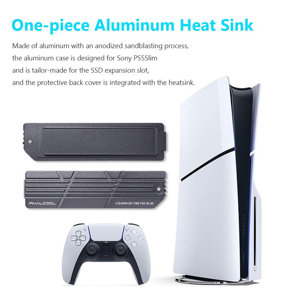 Für PS5 Slim SSD-Kühlkörper, exklusiv mit thermischem Silikon-Pad, Kühlung, M.2-Kühlkörper, SSD-Kühler, Montagesatz für 2280 M.2 NVMe SSD