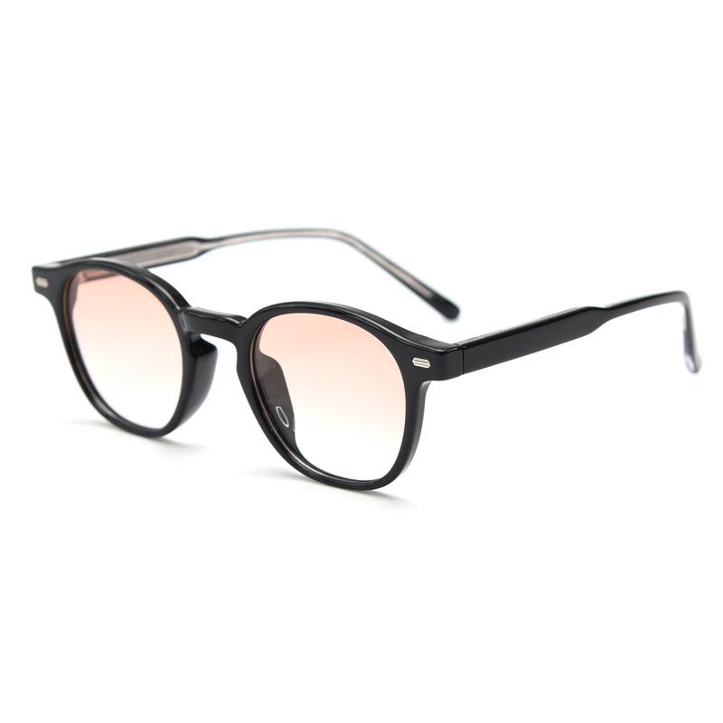 HBK Classic Retro Round Polarized Sunglasses for Women and Men TR90 Frame and Tac Lenses Trendy Street Snap for Travel Fashion