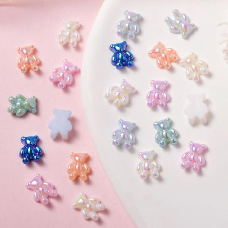 Resin Gummy Bear Nail Charms Bead for DIY Jewelry Accessories Bear Nail Charms