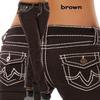 Women's Low Waist Straight Jeans Slim Denim Long Pants Plus Size