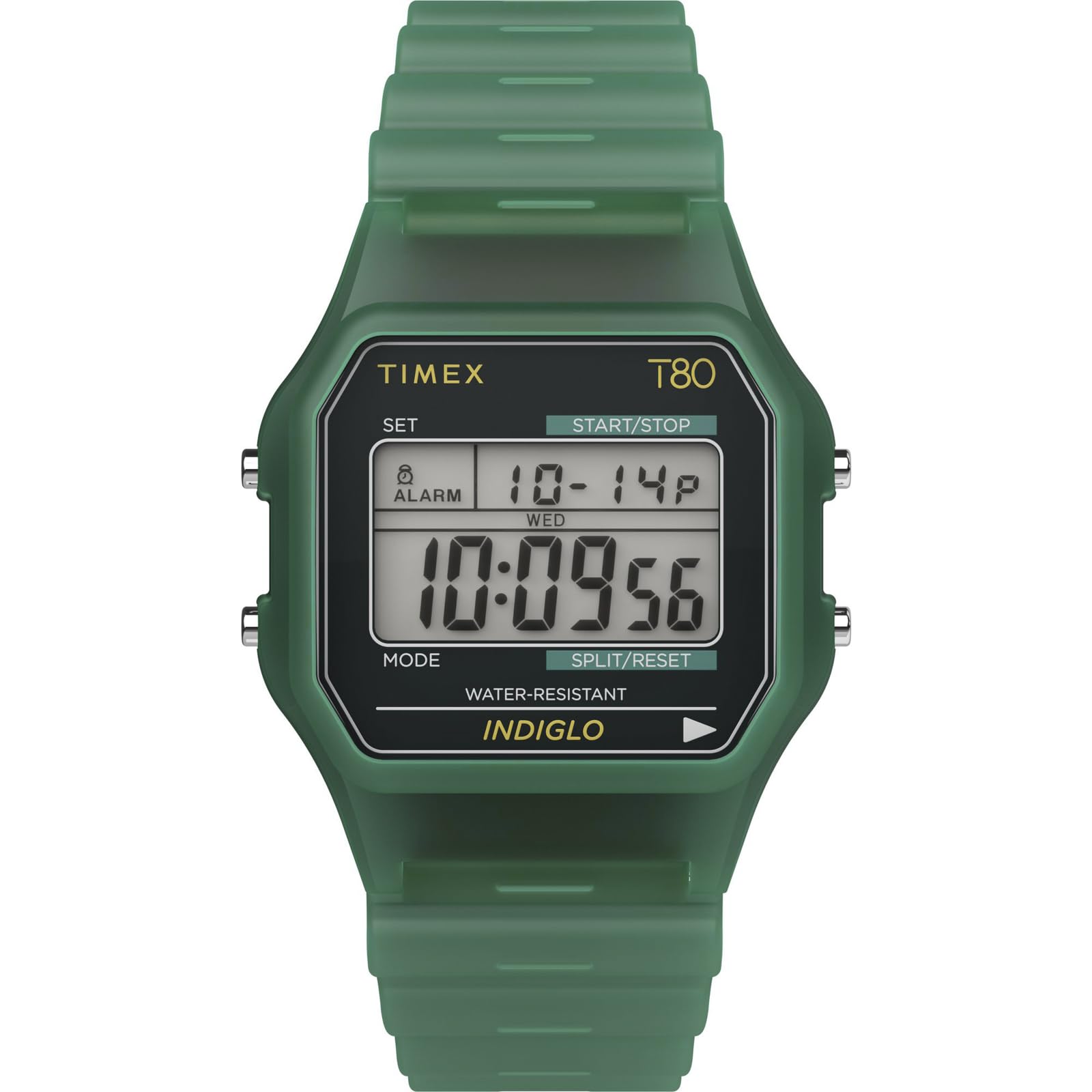 Timex T80 Watch Quartz 30M Water Resistant Acrylic Green Dial TW2Y34100 Unisex [TIMEX] [Authentic] зелёный