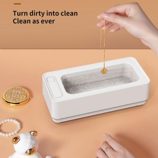 Ultrasonic Cleaner USB Charging 45kHz High Frequency Glasses Jewelry Electric Vibration Cleaning