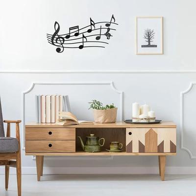 Décoration murale en forme de note de musique en métal, décoration murale élégante et dynamique pour mettre en valeur les salles de musique et les studios