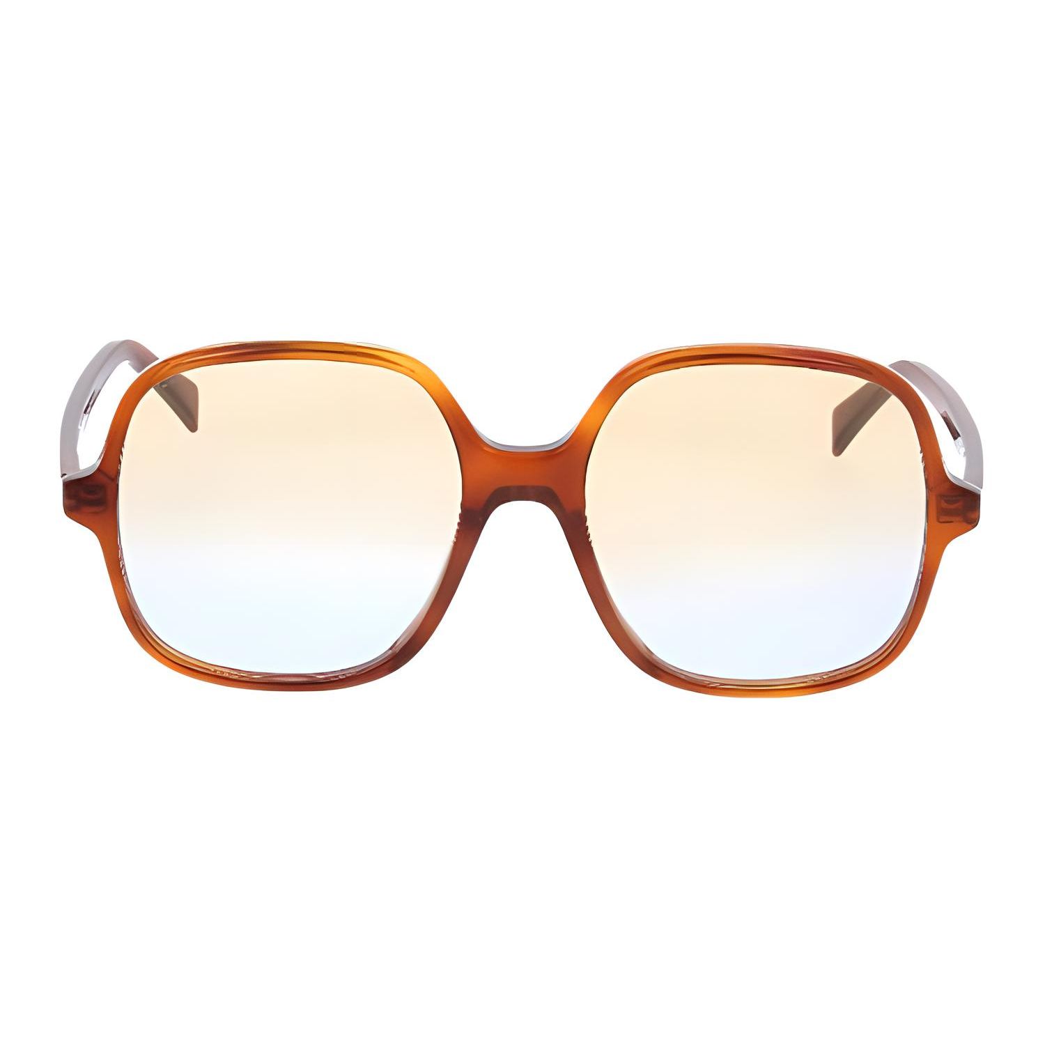 Celine Square Sunglasses With Logo Women sunglasses Brown CL40244U. 56,Brown