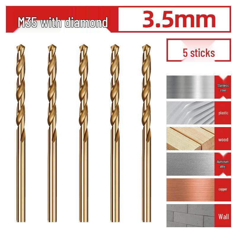 Cobalt-Coated High Hardness 304 Stainless Steel Twist Drill Bit