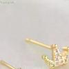 Cute Shiny Zircon Crown Stud Earrings For Women Fashion Metal Mini Small Gold Color Earring Wedding Jewelry Party Gift