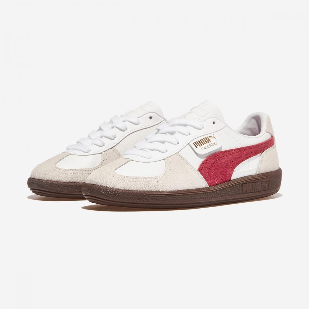 Puma Palermo Lth Pki39646405 Puma White Vapor Gray Club Red