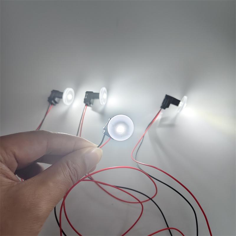 4pcs white light bright 12V Car door bowl light concealed tallation door handle light LED