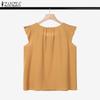 ZANZEA Women Summer Casual Solid Color Loose Sleeveless Tank Tops