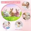 Electric Plush Hopping Bunny Toy - Realistic Robot Rabbit with Moving Ears & Barking Mouth Kids Features Walks & Shake