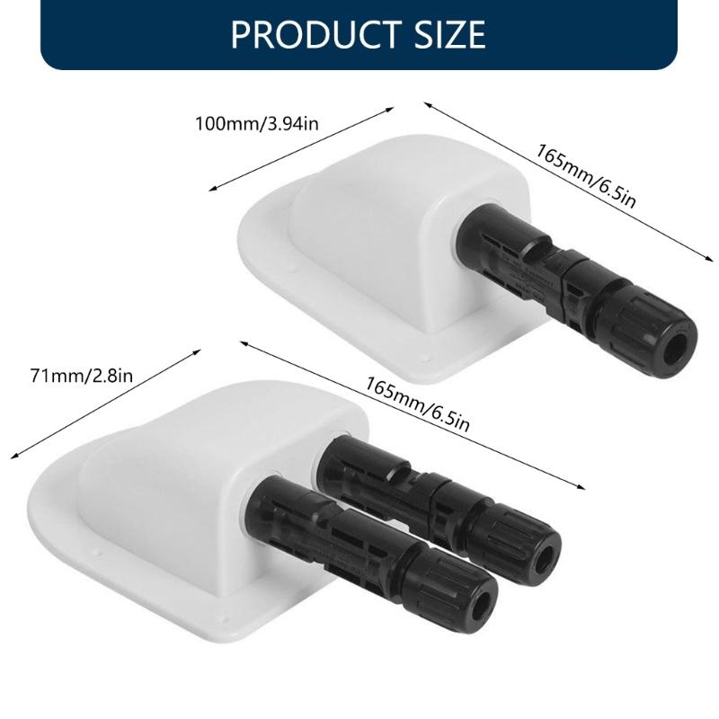 Universal RVs Roof Solar Panel Junction Box Housing Cable Entry Gland Plastic Mounting Bracket For Outdoor Travel