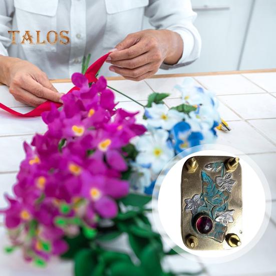 Sada na mikro lisování květin Přenosný kovový lis na květiny s 10 savými papíry Nástroj na konzervaci rostlin pro ploché sušené květiny a listy DIY