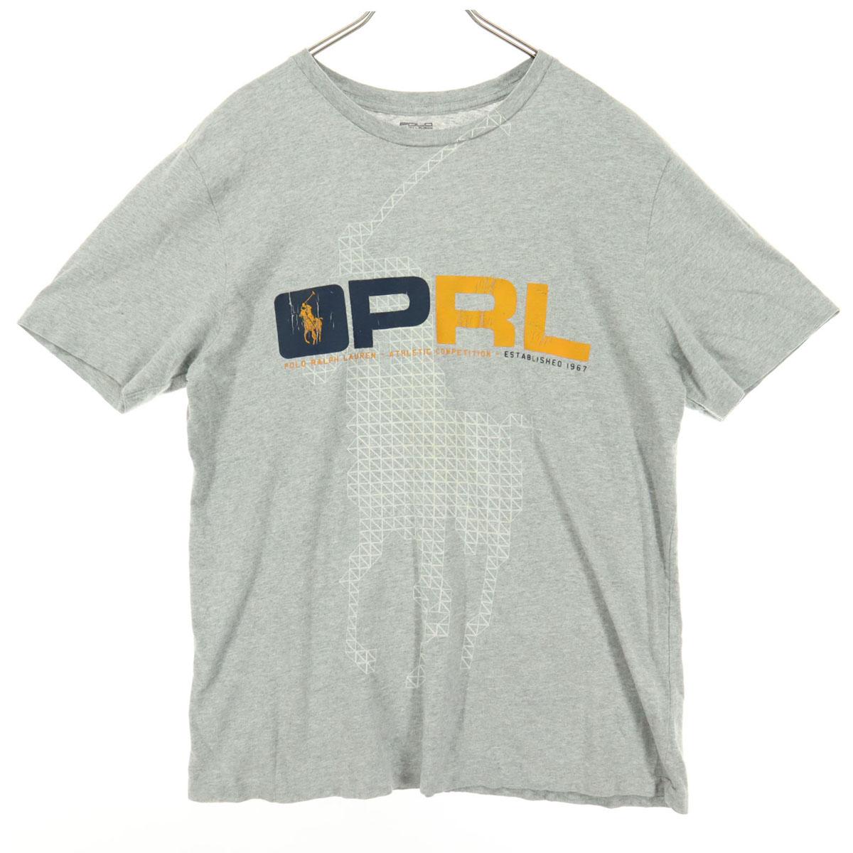 

RALPH LAUREN Short sleeve T-shirt XL gray Men s Used