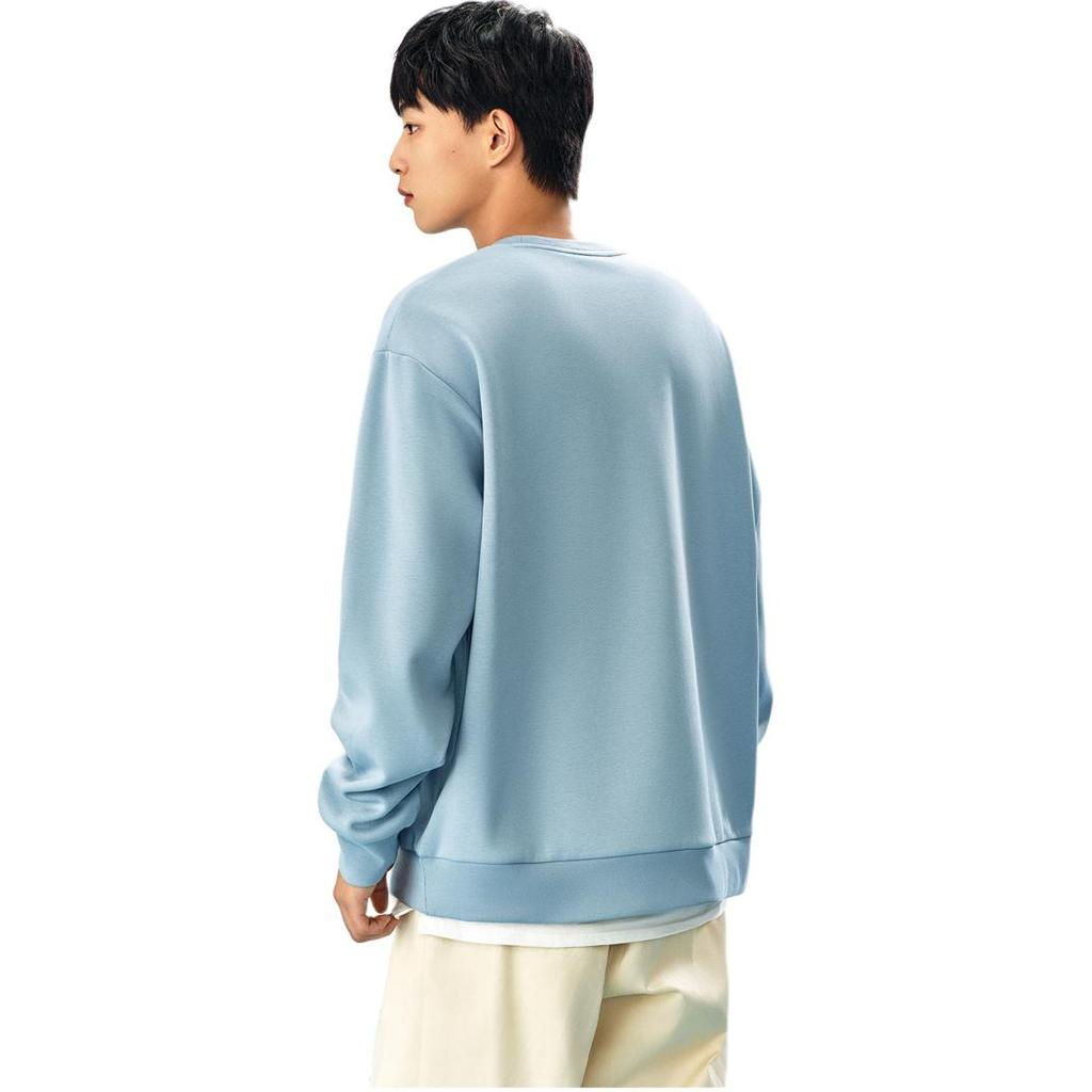 Anta Loose Casual Round Neck Sweatshirt Unisex tops Light-Blue 972448713-2