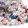2-12mm No Hole ABS Imitation Pearl Beads Solid Color Round Spacer Loose Beads For DIY Jewelry Making Bracelet Accessory