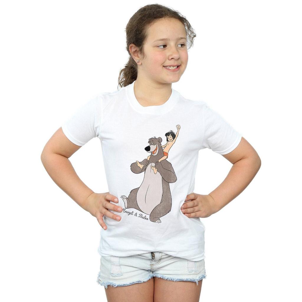 Jungle Book Girls Mowgli och Baloo bomull T-shirt