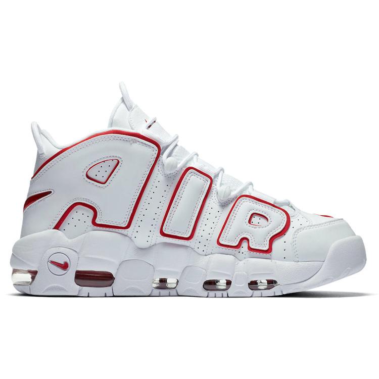 New Nike Air More Uptempo White Varsity Red Outline 921948-102