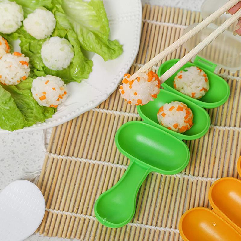 Rice Ball Shaker Diy Rice Baller Shakers Lunch Maker Mould Onigiri Mold Sushi Meatball 3 Even Ball Shaped Kitchen Tools Rice