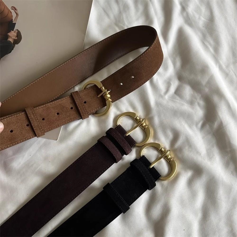 Heavy-Duty Wide Waist Belt Vintage Dress Jeans Belt American Women's Belt  Streetwear