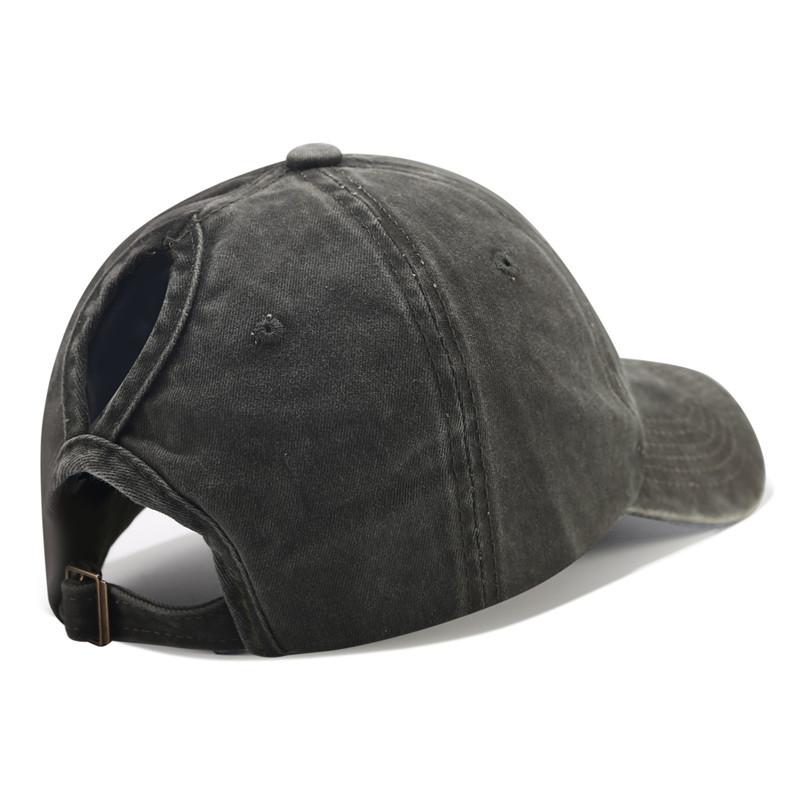 

Pure cotton monochrome ponytail baseball cap European and American fashion visor versatile cap women s hat sun protection Adjustable зелёный