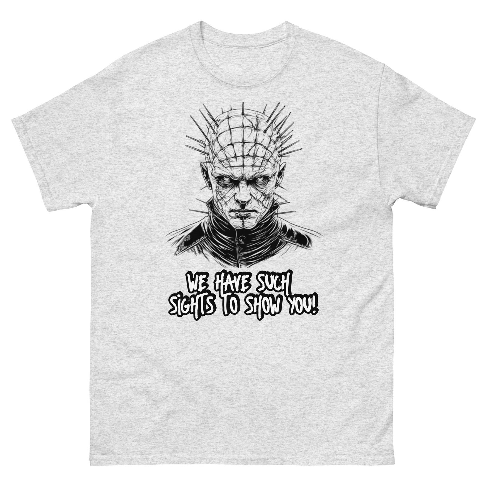 Pinhead T-Shirt Mens Womens Tees Top  We Have Such Sights to Show You  Hellraiser Tee for Horror Fans M