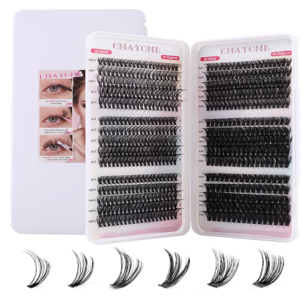 600 Tufts Of D-Curve Single Tufts Of False Eyelashes 8-16Mmdiy Segmented Self-Grafting Natural Dense Hair