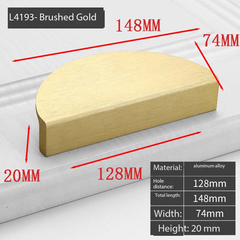 Wardrobe Door Handle Extended Champagne Color Modern Minimalist Light Luxury Sliding Drawer Cabinet Door Drawer Handle Furniture