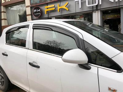 External Edging of Glasses (4 Pcs, Stainless Steel) Carmos - Turkish Steel for Opel Corsa D 2007-2014