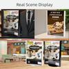Transparent Menu Display Stand Three-Sided Vertical Price Tag Rack  Offices