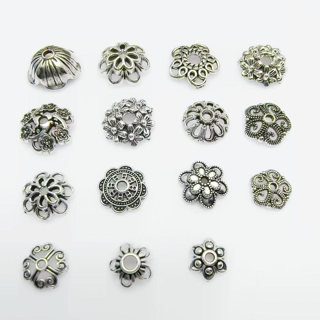 Tibetan Silver Flower Tray Spacer for DIY Bracelets & Jewelry