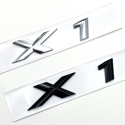 3D ABS Black Chrome Car Letters Rear Trunk Badge X1 X2 X3 X4 X5 X6 X7 Logo Sticker Emblem Lettering Accessories