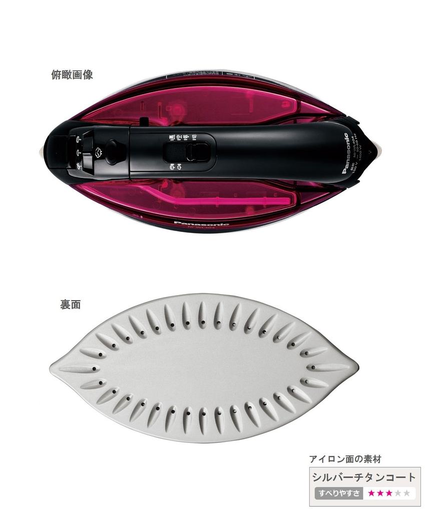 Panasonic Cordless Steam W Head Iron Pink NI-WL404-P