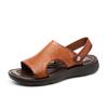 Fashion Genuine Leather Men Sandals Male Summer Shoes Outdoor Casual Sandals Cowhide Beach Shoes Two Uses Men's Sandals 6985