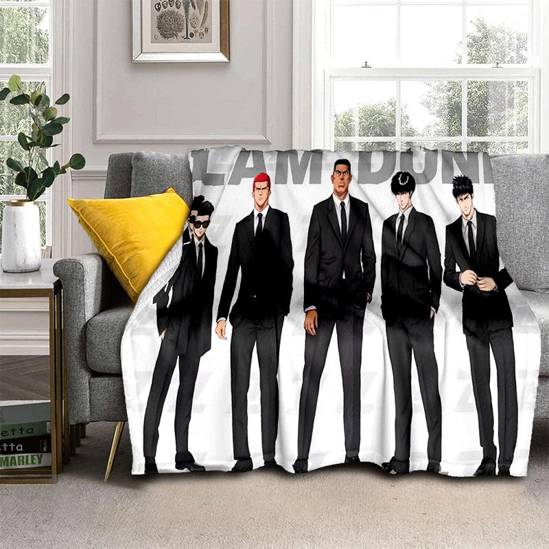 SLAM DUNK 29 Style New Cartoon SHOHOKU Basketball Anime Blanket,Soft Throw Blanket for Home Bedroom Bed Sofa Travel Cover Kids