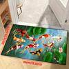 3D Koi Fish Print Miękki dywanik kuchenny Przeciwzmęczeniowy dywanik kuchenny Wodoodporny antypoślizgowy zestaw dywaników Dywan biegowy Dywan nocny Chłonny dywan do kuchni