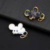 Cartoon Black White Enamel Mouse Brooches For Women Lovely Animal Lapel Pins Funny Rats Backpack Bag Badge Party Jewelry Gifts