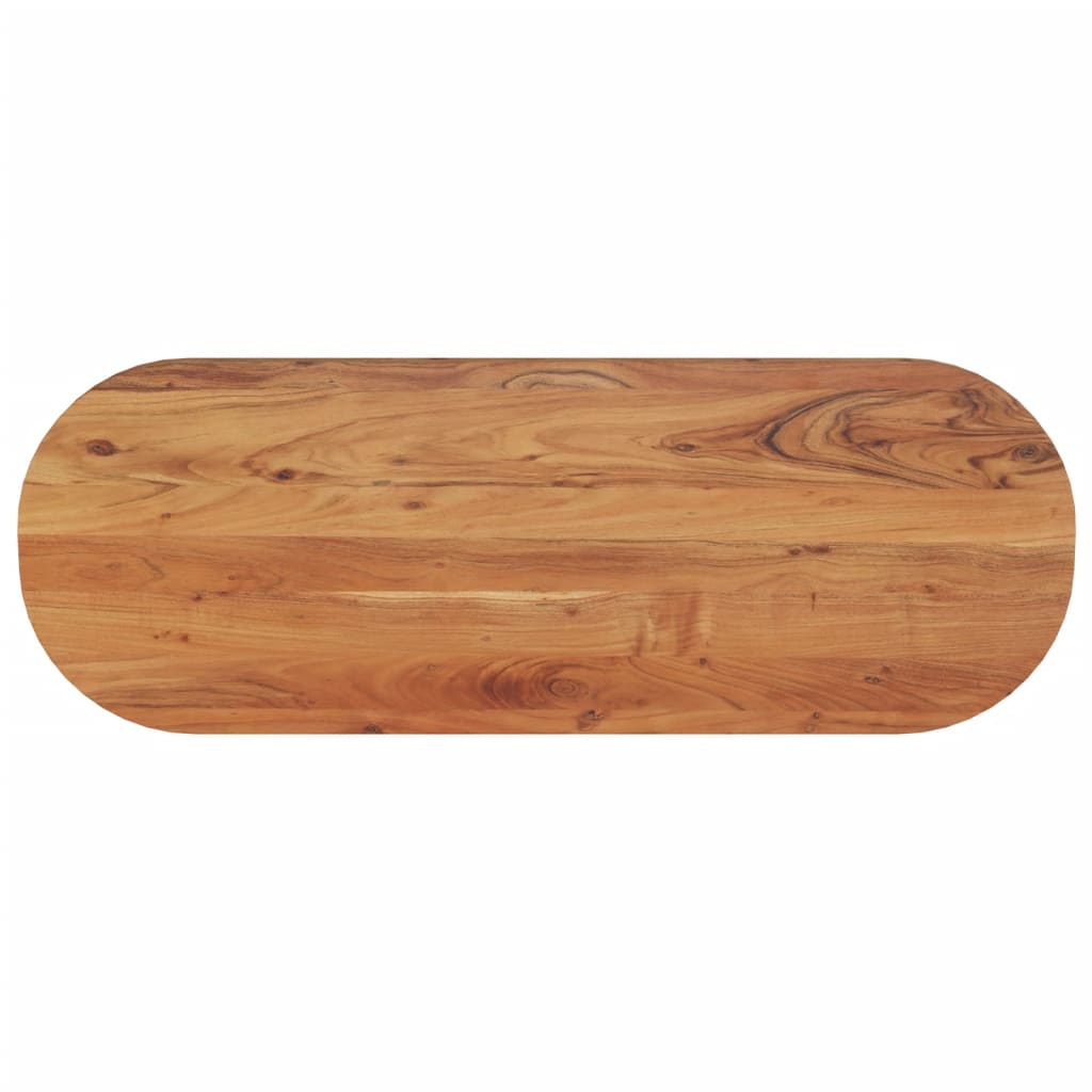 Table Top 110 x 40 x 2.5 cm Oval Solid Acacia Wood