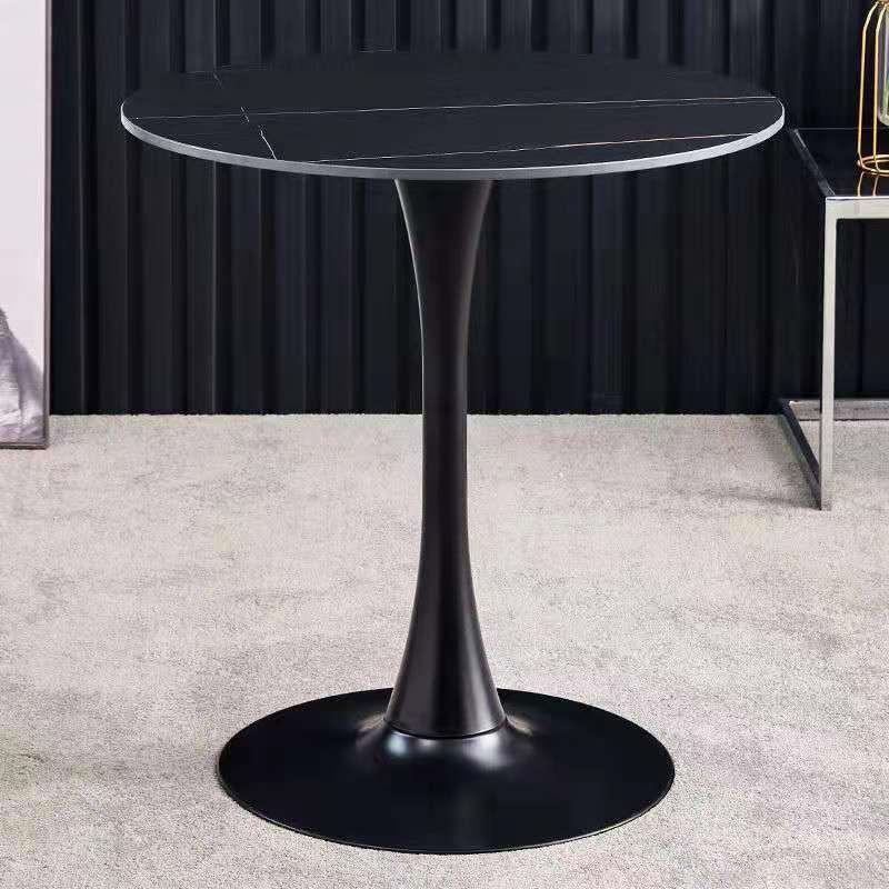 European Simple Round Dining Table for Home, Balcony, or Coffee Shop