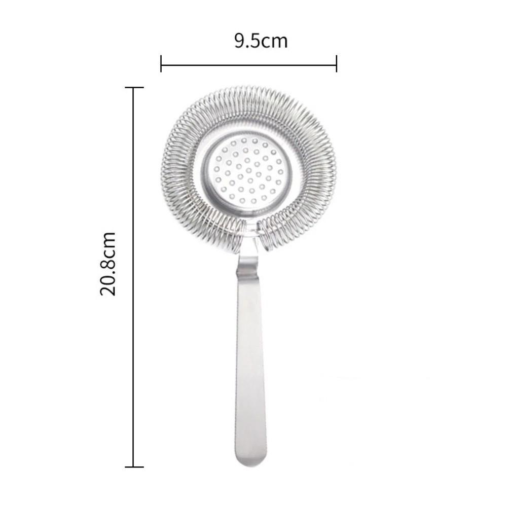 Silver Bar Strainer Stainless Steel Hawthorne Strainer Mixed Drink Cocktail Strainer  Home Bar Use
