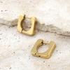 Specially For 18K Square Smooth Titanium Steel Earrings That Do Not Fade, Fashionable Ear Jewelry, High-End Niche