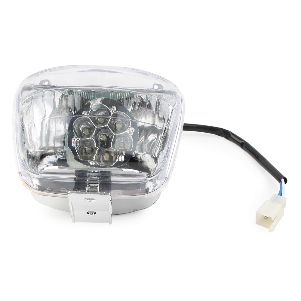 

LYD Головне світло Фара з проводкою лампочки для китайського квадроцикла для 50cc 70cc 90cc 110cc SUNL COOLSTER TAOTAO срібний